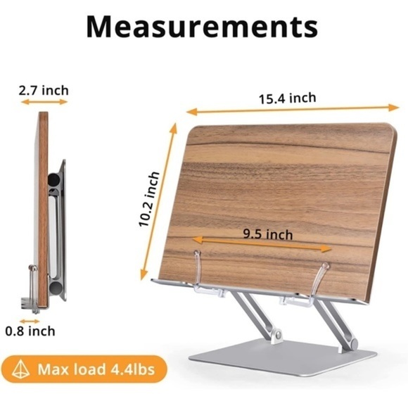 Multifunctional Book Stand Reading Book Holder Display Stand for 17" laptop +etc - Picture 14 of 16